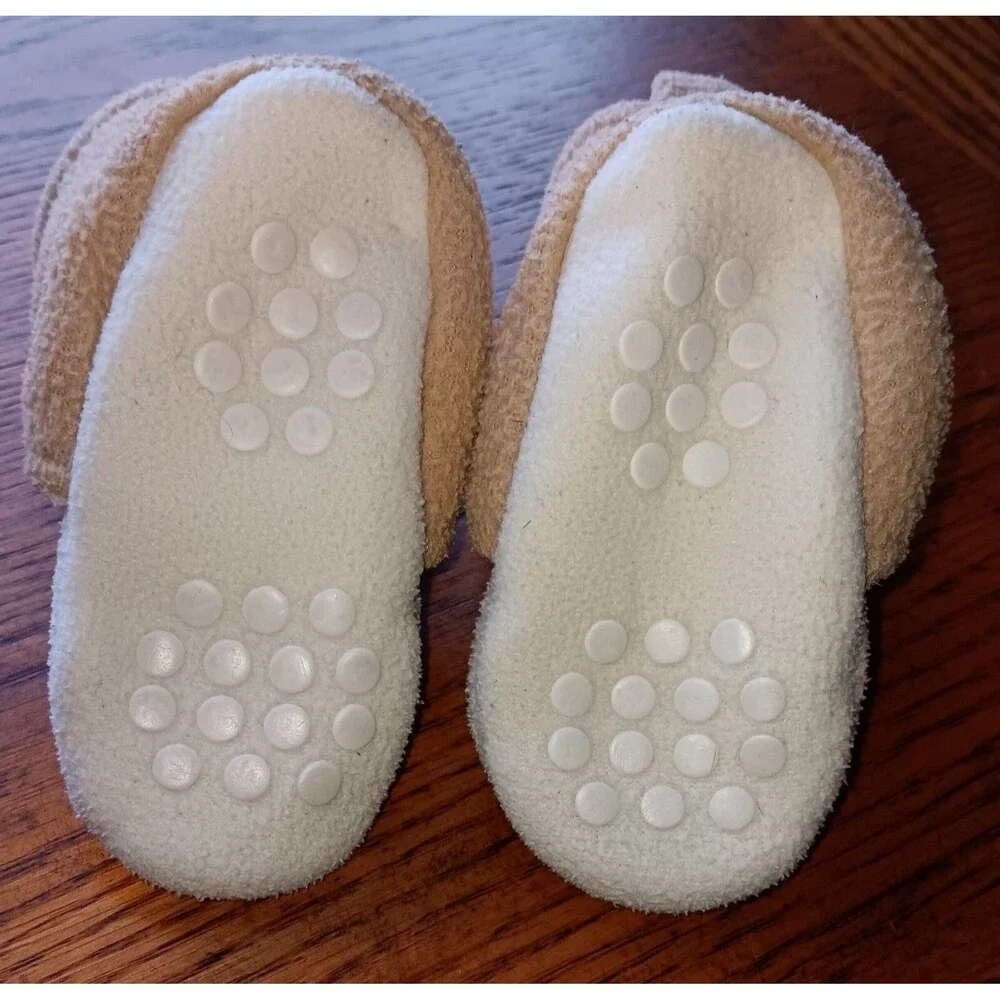 slippers Booties 6 TO 12 MonthNorthern Fleece Baby adjustable ankle Grip Bottom